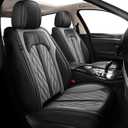 TTX LIGHTING Seat Covers Fit for Subaru Forester 2007-2026 Seat Covers Full Set Car Seat Covers Faux Leather Breathable Waterproof Car Seat Protector (5 Seats, Black&Grey)