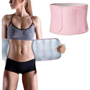 Waist Trainer for Women Lower Belly Fat Sweat Band for Stomach Weight Loss Sweat Waist Trainer for Women Working Out (Pink)