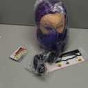 Mannequin Head with Hair, 29" Cosmetology Training Doll Head for Hair Styling Practice with Clamp Holder (Purple Four Colors)