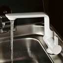 12V Water Tap with Microswitch | RV Kitchen Faucet Solid Brass (5 BAR) | 12 Volt Electric Tap with Switch | Boat, Camping Sink Faucet Rotatable | RV Accessory (White)