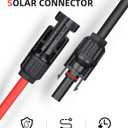 BougeRV 6 Feet 10AWG Solar Extension Cable with Female and Male Connector with Extra Pair of Connectors Solar Panel Adaptor Kit Tool (6FT Red + 6FT Black)