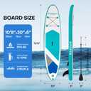 Panana Inflatable Stand Up Paddle Board 10'/10'8''x30''/32''x6'' iSUP Non-Slip Deck Paddleboard for Adults Beginners Youth, with Paddle Pump Fins Leash Backpack