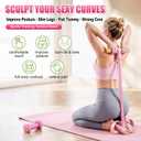 Wysperix Foot Pedal Resistance Bands with Handles, 6-Tube Multifunction Exercise Bands, Durable Home Gym Fitness Equipment for Women & Men to Tone Abs, Core, Legs, Arms, Waist, Pink
