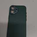 Caseative for iPhone 16 Case,Solid Color Full Camera Lens Protection Phone Case (Dark Green)