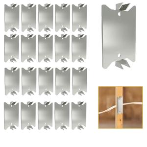 Nail Plates for Wood Studs, 1.5 x 2.5 Inch Sharp Pointed Prongs, Cable Wire Protector Plate, Anti-Nail Protection Plate Shield, Protecting Plumbing and Wiring, Iron Galvanized Material (2.5in-50pcs)