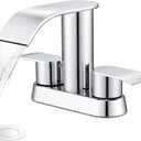 Ultimate Unicorn Bathroom Faucet for Sink Chrome, 4 Inch Bathroom Sink Faucet for 3 Hole or 2 Hole, 2 Handle Waterfall Faucets with Pop up Drain, Centerset Faucets for RV Counter