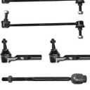 Motorman 6pcs (2) ES800086+(2) EV80988+(2) K80252 Front Inner&Outer Tie Rod End,Sway Bar End Link for 2004-2012 MALIBU,2005-2010 G6,2007-2009 AURA