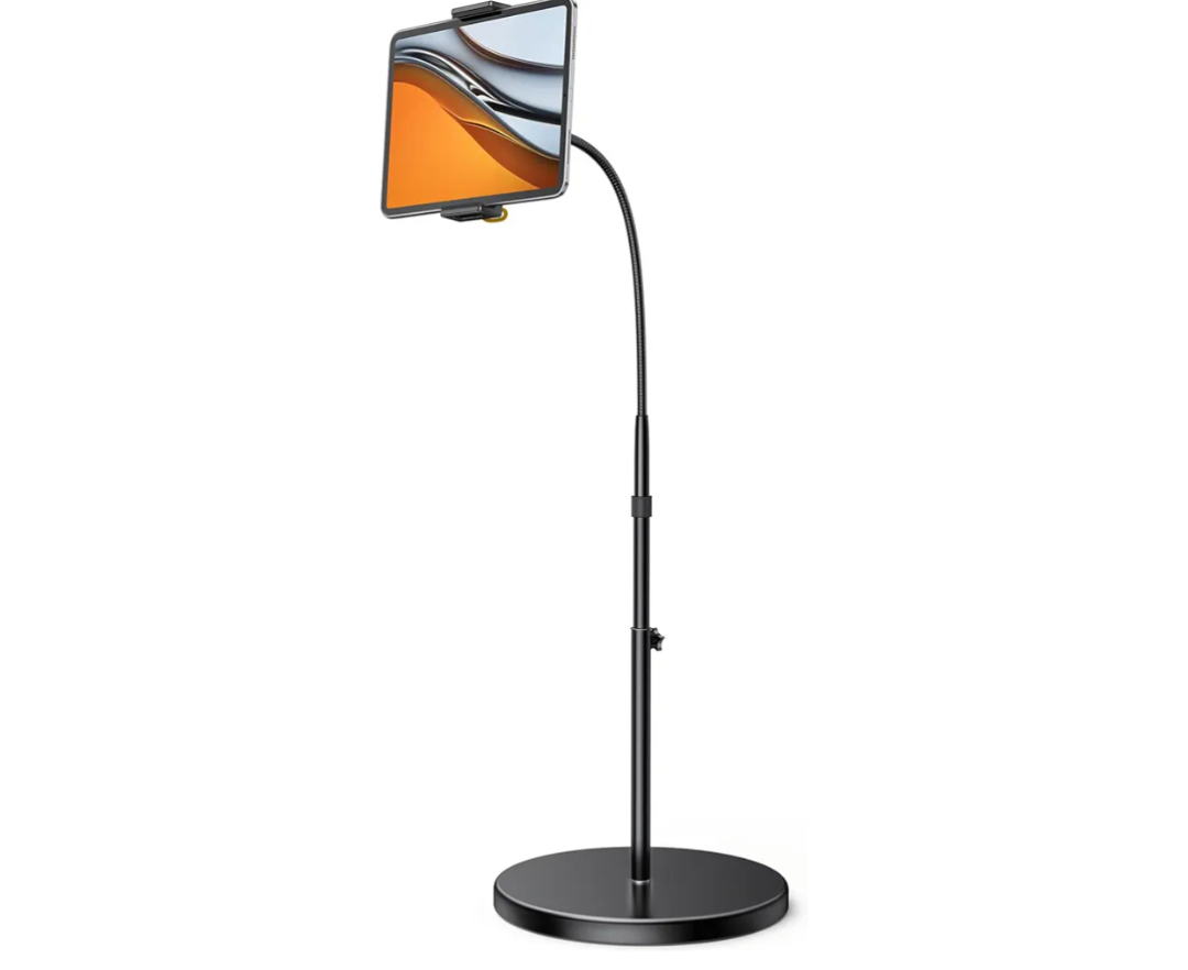 Lamicall Tablet Floor Stand Holder - Gooseneck Tablet Mount for Bed, 63" Adjustable Height & 10.6lb Stable Base, for Gifts: 4.7-13" Tablets, iPad Pro 13/9.7, Air, Mini, Galaxy Tab, Kindle, Phones