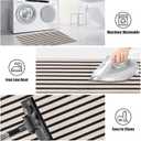 LEEVAN Black and White Striped Outdoor Rug Runner 2x4 Layering Doormat Farmhouse Front Porch Rug Cotton Woven Washable Throw Carpet for Hallway/Front Steps/Bathroom/Kitchen/Home Entrance