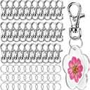 LEOBRO 60PCS Lobster Claw Clasps and Key Rings, 30PCS Keychains Clips and 30PCS Key Chain Ring, Keychain Making kit for Key Chain, Jewelry Making, Art Crafts, Silver