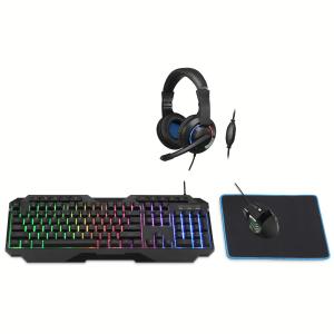 iLive Gaming Value Pack with Keyboard, Mouse, Mouse Pad and Headphones
