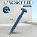 Blulu 36 Pcs 3 Inch Vinyl Shutter Fastener Window Panel Peg Lok Pin Pegs Screws Shutter Spikes Anchor (Bedford Blue)