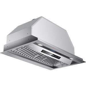 IKTCH 30 inch Built-in/Insert Range Hood 900 CFM, Ducted/Ductless Convertible Duct, Stainless Steel Kitchen Vent Hood with 2 Pcs Adjustable Lights and 2 Pcs Baffle Filters with Handlebar