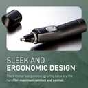 Panasonic Ear and Nose Hair Trimmer for Men with Vacuum Cleaning System, Powerful Motor and Dual-Edge Blades for Smoother Cutting, Wet/Dry ER-GN70-K (Black)