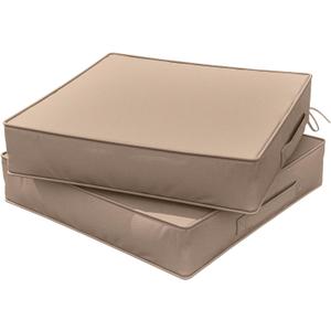 Outdoor Chair Cushions 24 X 24 X 5 Inch Patio Furniture Cushions Waterproof & Fade Resistant Outdoor Cushions for Patio Furniture with Handle & Adjustable Straps Set of 2 (Sand)