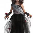 Halloween Prom Queen Costume Accessories Set - Includes Tiara, Satin Sash, Tattoo Stickers & Black Rose for Women's Dress Up, 10-12Years