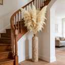 15 Stems 42"/3.5 ft Natural Pampas Grass Decor Tall, Large pompas Grass,Floor Vase Filler,Tall Pampas Grass for Floor Vase,Wedding Floral Arrangements, Party,Rustic Farmhouse, Boho Home Decor