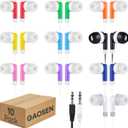 10 Pack Bulk Wired Earbuds for Classroom Students Kids, Multi Colored Class Set School Earphones for Children Toddler Teens Boys Girls and Adult (Mixed Colors)