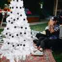 Lulu Home Halloween Hanging Ornaments, 34 Count 1.57" Pre-Strung Plastic Balls, Shatterproof Barrel Packed Balls for Holiday Party Wreath Tabletop Tree Decorations, Black