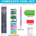 4 x 5D Diamond Painting Kits for Adults Moon Gnome Diamond Art Kits for Adoults DIY Full Round Paint with Diamond Art Dots Moon Turtle Gem Art Painting Crafts for Home Wall Decor 11.8x15.7inch