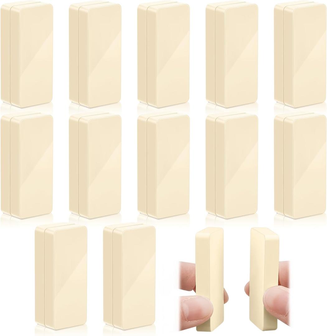 Copkim 24 Pcs Outdoor Curtain Weights Heavy Outdoor Waterproof Curtain Magnets Flag Weight Magnetic Weight for Home Decor Shower Outside Curtains Tablecloth Flag Tablecloth to Stop Wind (Beige)