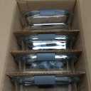 Rubbermaid Brilliance Glass Food Storage Containers, 3.2 Cup, Set of 4, BPA-Free, Leak-Proof, Clear