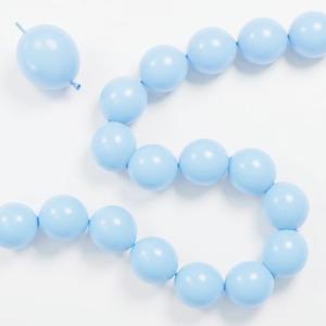 Light Blue Linking Balloons, 60PCS 6 Inch Small Baby Blue Quick Link Balloons for Making Balloon Wall Heart Arch, Tails Balloon for Wedding Birthday Baby Shower Engagement Graduation Party Decorations