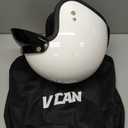 VCAN V85C 3/4 Open Face Motorcycle Helmet DOT Approved (Medium, Gloss White)