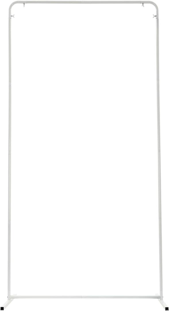6.5ft White Wedding Arch Frame with Bases, Square Arched Frame Flowers Standing Balloon Frame,Square Backdrop Stand Ideal for Outdoor Weddings,Birthday Parties or Corporate Events