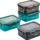 Lock & Lock ECO Food Storage Containers/Bin Set/BPA-Free/Dishwasher Safe, Rectangular, 4 Piece - Rectangle, Assorted Colors