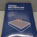 Heated Mattress Pad King Size, Quilted Electric Mattress Pad, Dual Controller, Bed Warmer Fit up to 21", 6 Heat Settings, 1-10 Hours Auto Off, Fast Heating, White