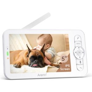 ARENTI 2025 Upgraded 5-Inch Wireless Baby Monitor Display, Parent Unit for B2 Camera(Screen2, No Night Light Control)