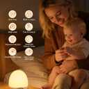 Egg Night Light for Nursery, Portable Rechargeable Baby Nightlight with Touch Control & RGB Color Changing, Dimmable Breastfeeding Lamp with Timer, Cute Wireless Night Light
