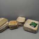 iEcco Palm Leaf Plates 50 Pack - 10 Inch & 7 Inch Bulk Party Bamboo Paper Plates Disposable - Eco-Friendly Compostable, Biodegradable Bamboo Dinner Plate - Sturdy Palm Plate