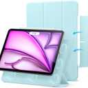 ESR for iPad Air 13 Inch Case M3/M2 (2025/2024), iPad Pro 12.9 6th/5th/4th Gen, Powerful Magnetic Attachment, Slim Trifold Stand Case, Supports Pencil Pro & Pencil (USB-C), Rebound Series, Light Blue