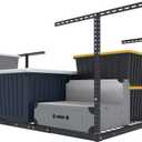 FLEXIMOUNTS 3x6 Overhead Garage Storage Adjustable Ceiling Rack 72" Length x 36" Width x 40" Height, 450lbs Weight Capacity, Black, Classic Series