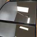 Besdomus Black Scalloped Vanity Mirror: 36"x24" Three Sided Dresser Miror
