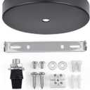 Black Ceiling Canopy Light Kit with Hardware, Ceiling Plate for Pendant Lighting Chandelier 15cm
