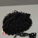 Aisaide Headband Wig Kinky Curly Black Headband Wigs for Black Women Natural Black None Lace Front Curly Wave Half Hair Wear and Go Glueless Wig (14 Inch)