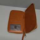 Passport Holder for Travel Women and Men RFID Passport Holder with Card Slots Holder Passport Case Passport cover Passport Wallet Travel Essentials and Accessories(Zipper, Brown Zipper)