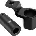 DASBET 19mm Harmonic Balancer Socket and 50mm Hex Crankshaft Crank Damper Pulley Holding Wrench Socket Tool Compatible for Honda Acura