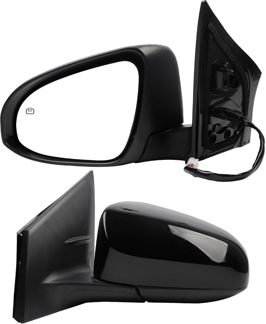 Dasbecan Left Driver Side Mirror Compatible with Toyota Corolla 2014-2019 Power Glass Heated Paint to Match Door Mirror Assembly Replaces TO1320294 8794002F31C0 Black 5Pins