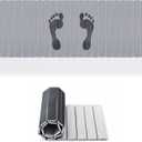 Extra Large Foldable Stone Bath Mat, 60 x 20 Inches, Grey