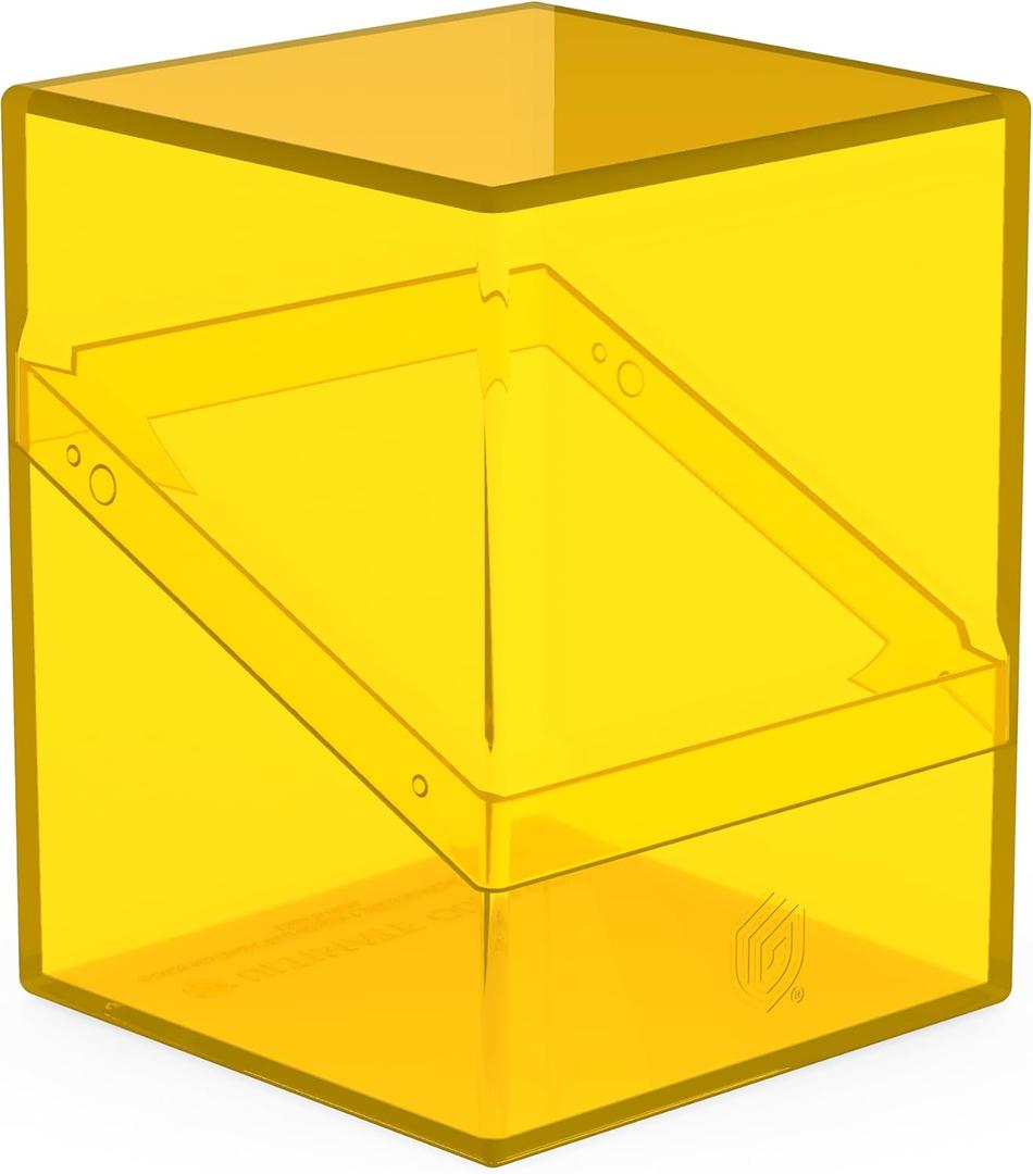 Ultimate Guard Boulder 100+ Clear, Deck Case for 100 Double-Sleeved TCG Cards, Amber, Secure & Durable Storage for Trading Card Games, Transparent