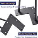 SMARTSTANDARD 8 Inch Heavy Duty Hairpin Furniture Legs, Metal Home DIY Projects for TV Stand, Sofa, Cabinet, etc with Rubber Floor Protectors Black 4PCS