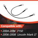 Tailgate Cable Fits for 2004-2014 F150 2006-2008 Lincoln Mark LT Lift Gate Support Straps Pickup Replaces 4L3Z-5443052-AA 4L3Z-5443053-AA