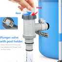 Plunger Valve with Pipe Holder Pool Hose Adapter for Above Ground Pools, Pool Pump Hose Replacement Parts (2 Pack)