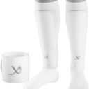 LUX Soccer Sleeves w/FREE Guard Stays for Men/Boys/Youth Compatible w/Soccer Grip Sock (Medium)