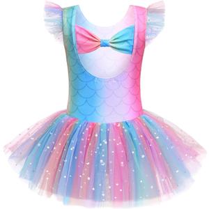 Zaclotre Girls Ballet Ruffle Short Sleeve Skirted Leotards with Tutus Skirt Dance Dress Ballerina Outfits