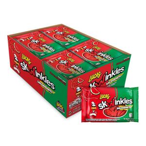 Lucas Salsagheti Watermelon Flavored Sweet & Hot Candy Strips and Tamarind Flavored Sauce, 0.84 oz - 12 Pieces Pack for Treats, Snack, Parties, Piatas  Sweet
